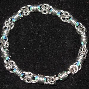 CHAINMAIL STRETCH BRACELET - BYZANTINE WEAVE
